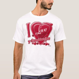 I Love My Granddaughter red - heart T-Shirt
