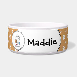 I Love My Granddog Bichon Frise Dog - Grandpuppy Bowl