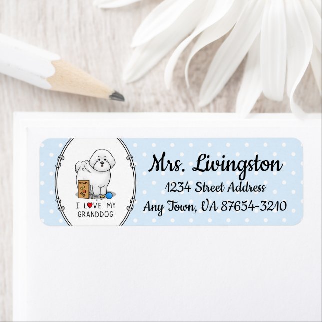I Love My Granddog Bichon Frise Dog - Grandpuppy Label (Insitu)