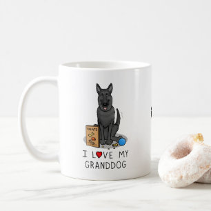 I Love My Granddog Black German Shepherd Dog Coffee Mug
