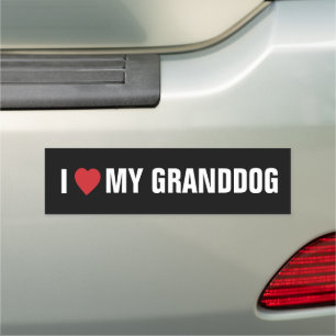 I Love My Granddog Car Magnet