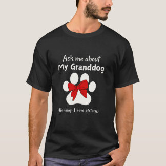I Love My Granddog Dog Grandma Grandpa Coquette bo T-Shirt