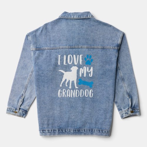 I Love My Granddog  Labrador Retriever Dog Grandma Denim Jacket