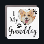 I Love My Granddog Personalized Dog Pet Photo  Car Magnet<br><div class="desc">I Love My Granddog! ... Surprise your favorite Dog Grandma this Mother's Day , Christmas or her birthday with this super cute custom pet photo coffee mug. Give the perfect gift to your parents and your dogs' grandparents with this funny dog lover mug ! "I Love My Granddog" with heart...</div>