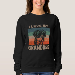 I Love My Granddog Rottweiler Grandma Grandpa Dog Sweatshirt