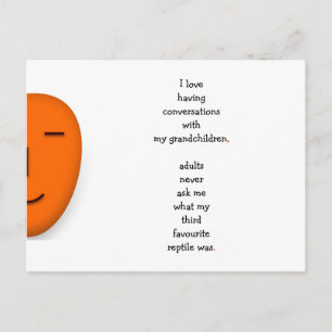 I Love My Grandkids Grandpa Grandma Quote Funny Postcard