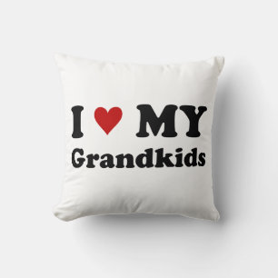 I Love My Grandkids Throw Pillow