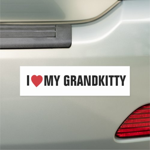 I Love My Grandkitty Car Magnet