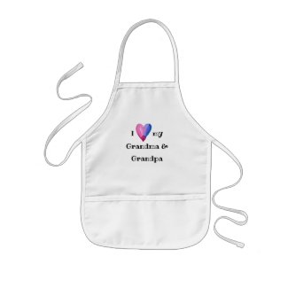 I Love My Grandma and Grandpa Apron