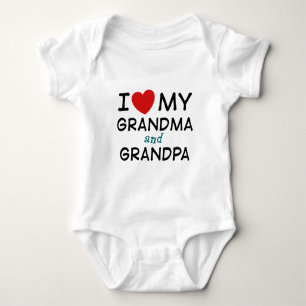 I Love My Grandma and Grandpa Baby Bodysuit
