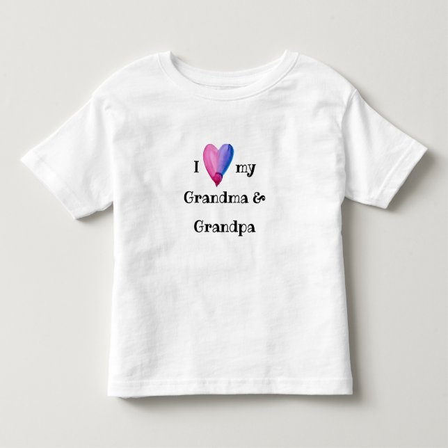 I Love My Grandma and Grandpa T-Shirt (Front)