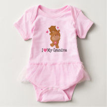 I Love My Grandma baby girls Tutu Tee