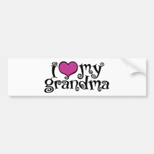I Love My Grandma Bumper Sticker