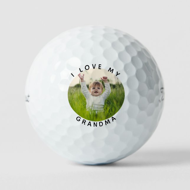 I love My Grandma Grandchild Photo Titleist Golf Balls (Front)