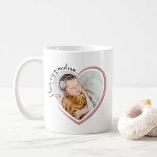 I Love My Grandma Heart Photo Coffee Mug