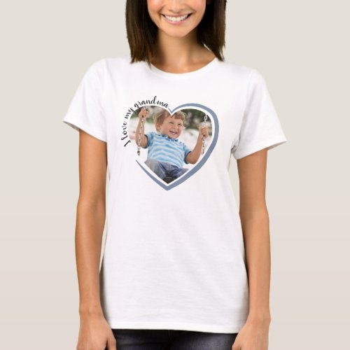 I Love My Grandma Heart Photo T_Shirt