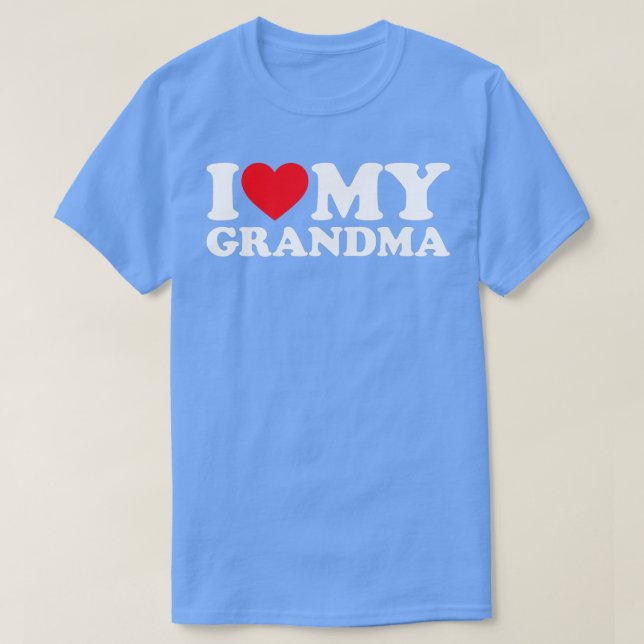 I Love My Grandma  I Heart My Grandma Love Grandpa T-Shirt (Design Front)