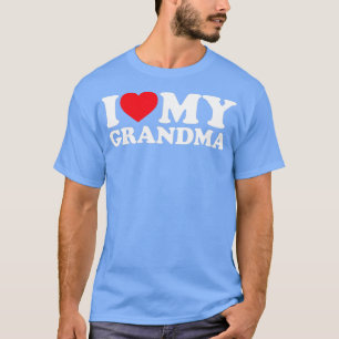 I Love My Grandma I Heart My Grandma Love Grandpa T-Shirt