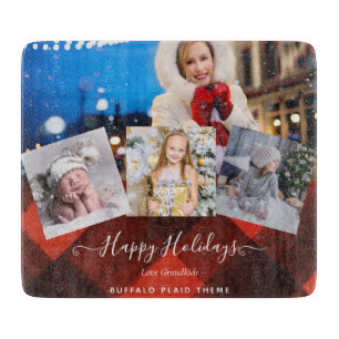 I Love My GRANDMA - PHOTO COLLAGE Grandparent Gift Cutting Board