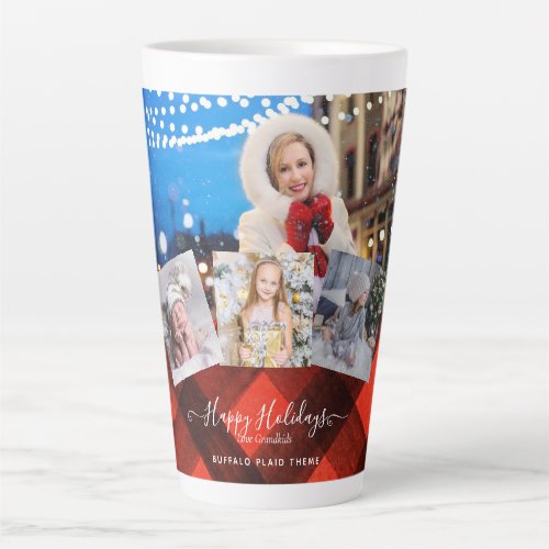 I Love My GRANDMA _ PHOTO COLLAGE Grandparent Gift Latte Mug