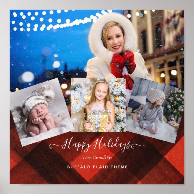 I Love My GRANDMA - PHOTO COLLAGE Grandparent Gift Poster (Front)