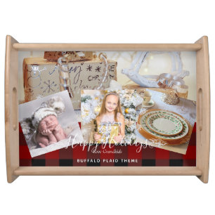 I Love My GRANDMA - PHOTO COLLAGE Grandparent Gift Serving Tray