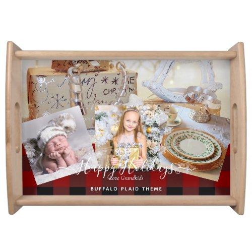 I Love My GRANDMA _ PHOTO COLLAGE Grandparent Gift Serving Tray