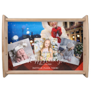 I Love My GRANDMA - PHOTO COLLAGE Grandparent Gift Serving Tray