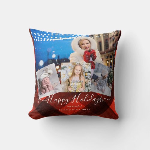 I Love My GRANDMA _ PHOTO COLLAGE Grandparent Gift Throw Pillow