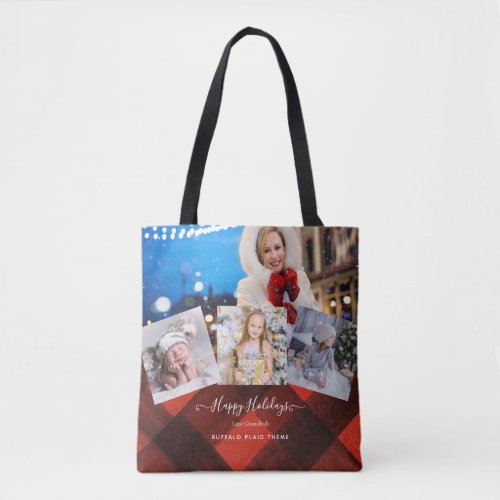 I Love My GRANDMA _ PHOTO COLLAGE Grandparent Gift Tote Bag