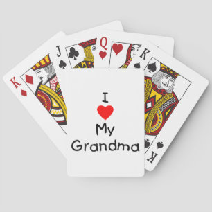 I love my grandma poker cards