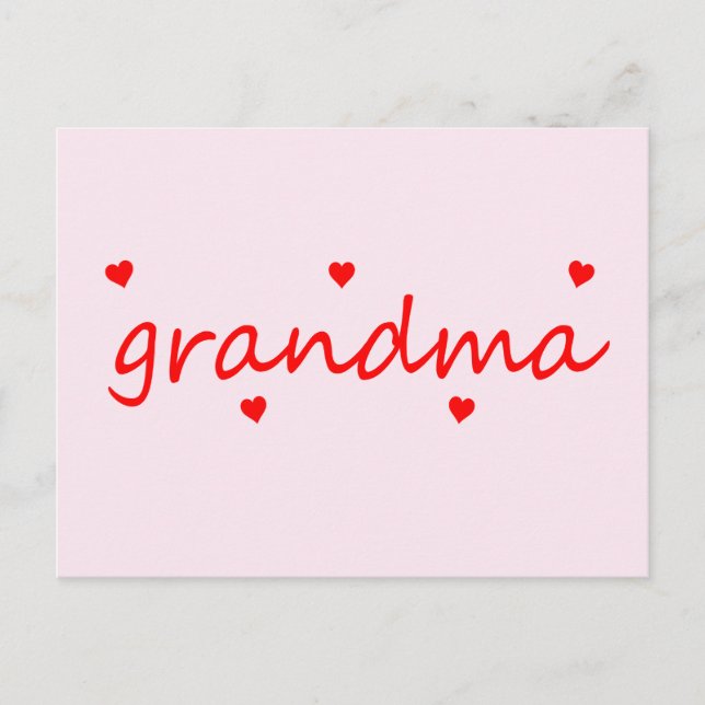 I love my grandma postcard (Front)