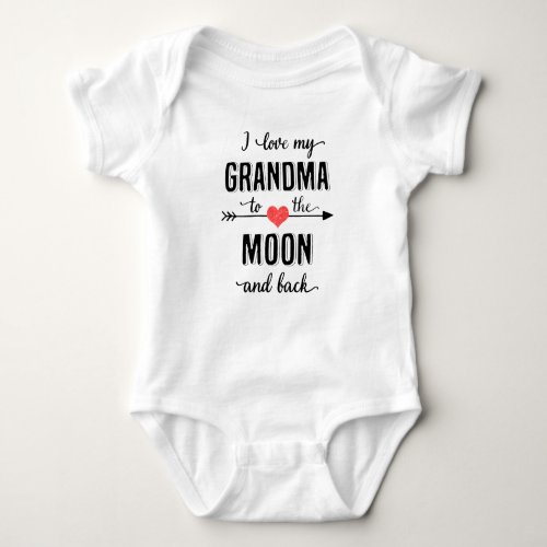 I love my Grandma to the moon and back Baby Bodysuit