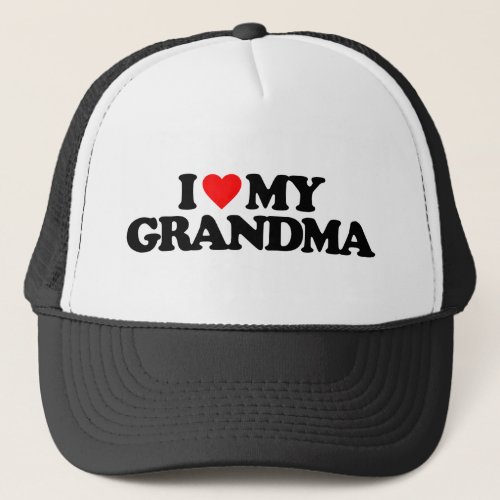 I LOVE MY GRANDMA TRUCKER HAT
