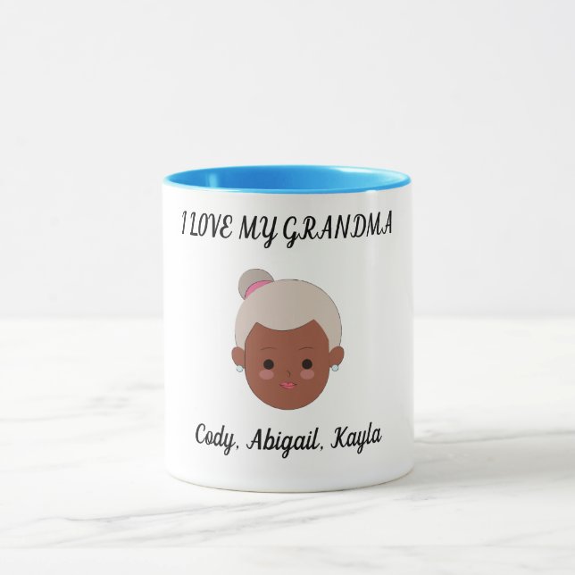 "I Love My Grandma" two toned coffee cup. Mug (Center)