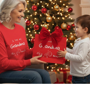 I Love my Grandma Typography Named Graphic T-Shirt