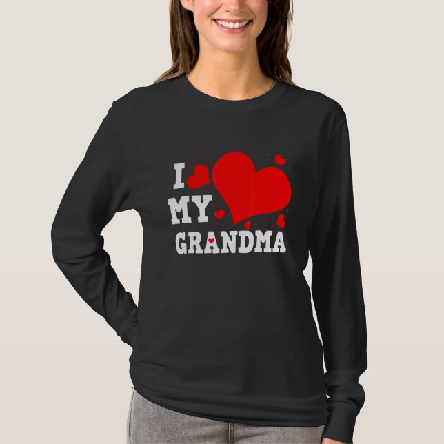 I Love My Grandma Valentines Day Family Matching G T-Shirt (Front)