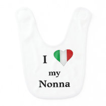 I Love My Grandmother Italian Heart Baby Bib I Love My Grandmother Italian Heart Baby Bib