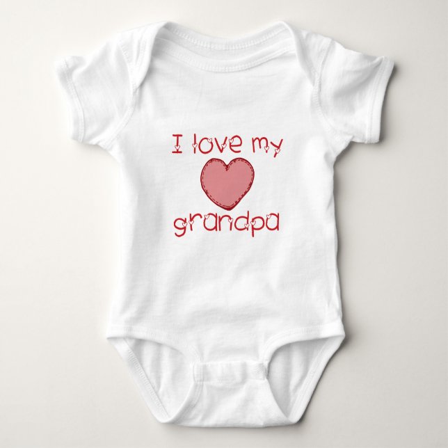 I love my grandpa baby bodysuit (Front)