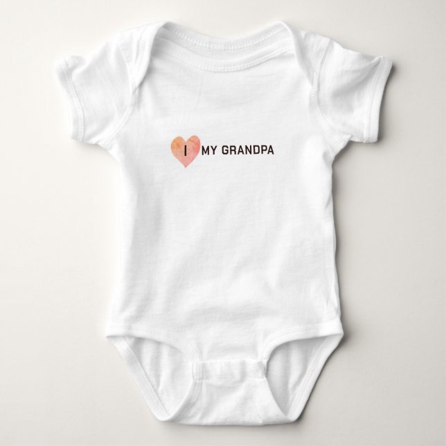 I Love My Grandpa Baby Bodysuit (Front)