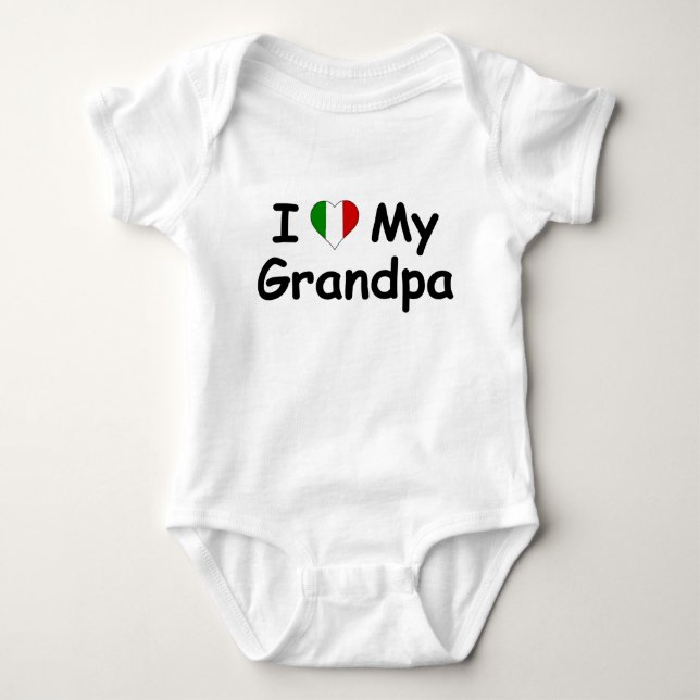 I Love My Grandpa Baby Bodysuit (Front)