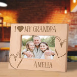 I Love my Grandpa Birthday picture frame Engraved Frames<br><div class="desc">Show Grandpa just how much he means to you with this heartfelt "I Love My Grandpa" engraved picture frame. Designed to hold a cherished photo, this rustic wooden frame is a thoughtful and timeless birthday gift. Personalize it with Grandpa’s name or a loving message to make it truly special. Whether...</div>