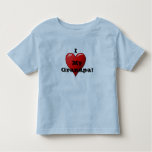 I Love My Grandpa Child&#39;s Heart T Shirt at Zazzle