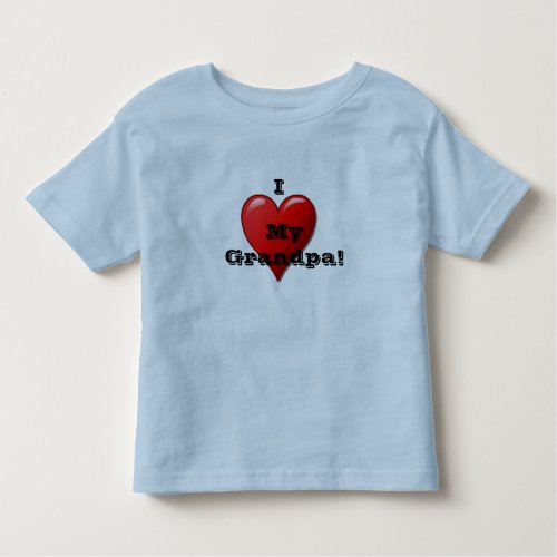 I Love My Grandpa Childs Heart T Shirt