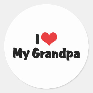 I Love Grandpa Stickers | Zazzle