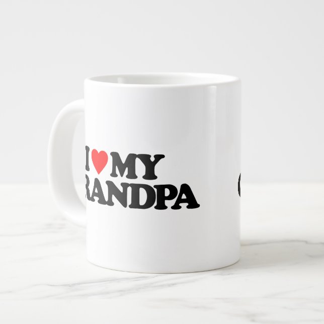 I LOVE MY GRANDPA GIANT COFFEE MUG (Front Left)