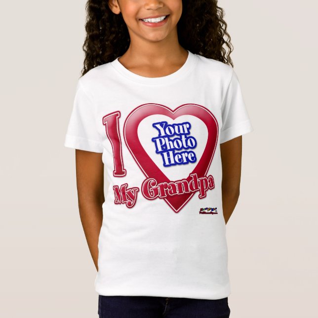I Love My Grandpa - Photo T-Shirt (Front)