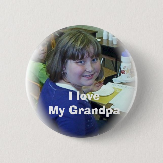 I love My Grandpa Pinback Button (Front)