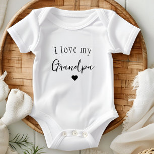 I Love My Grandpa Pregnancy Announcement  Baby Bodysuit
