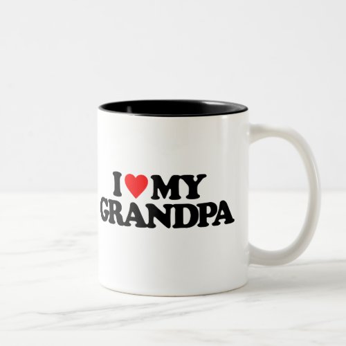 I LOVE MY GRANDPA Two_Tone COFFEE MUG